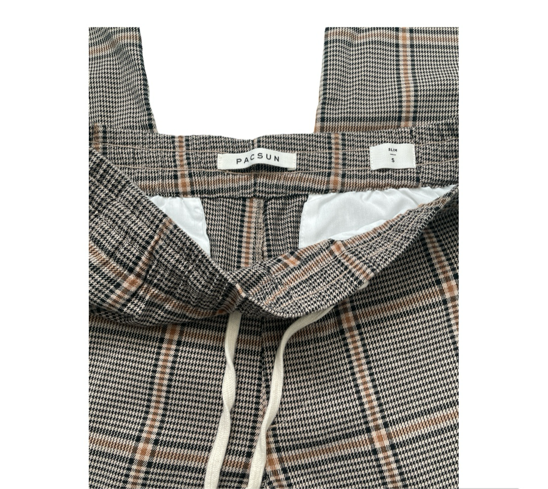 •PacSun Arlo Brown Plaid Trouser Pants