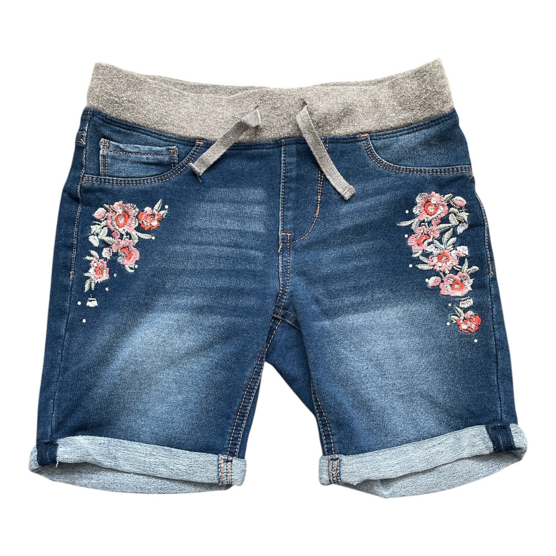 •SO Embroidered Bermuda Jean Shorts