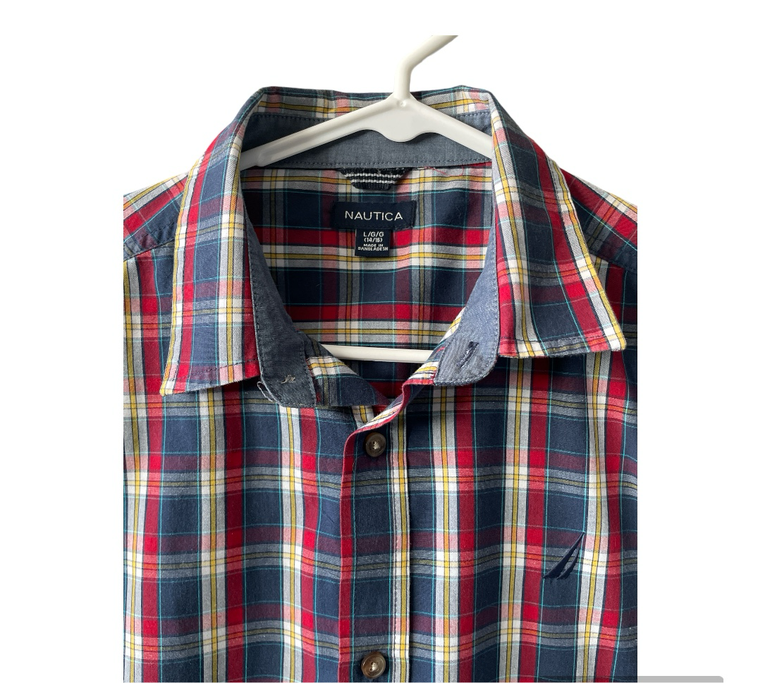 •Náutica Boys Plaid Dress Shirt